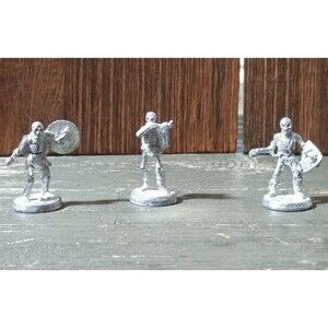 Ridolfi Skeleton 1993 Undead Soldier Pewter Mini Figures Lot Of 3 Vintage Rare